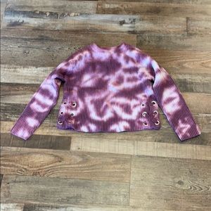 Justice Purple tie dye girls sweater size 6